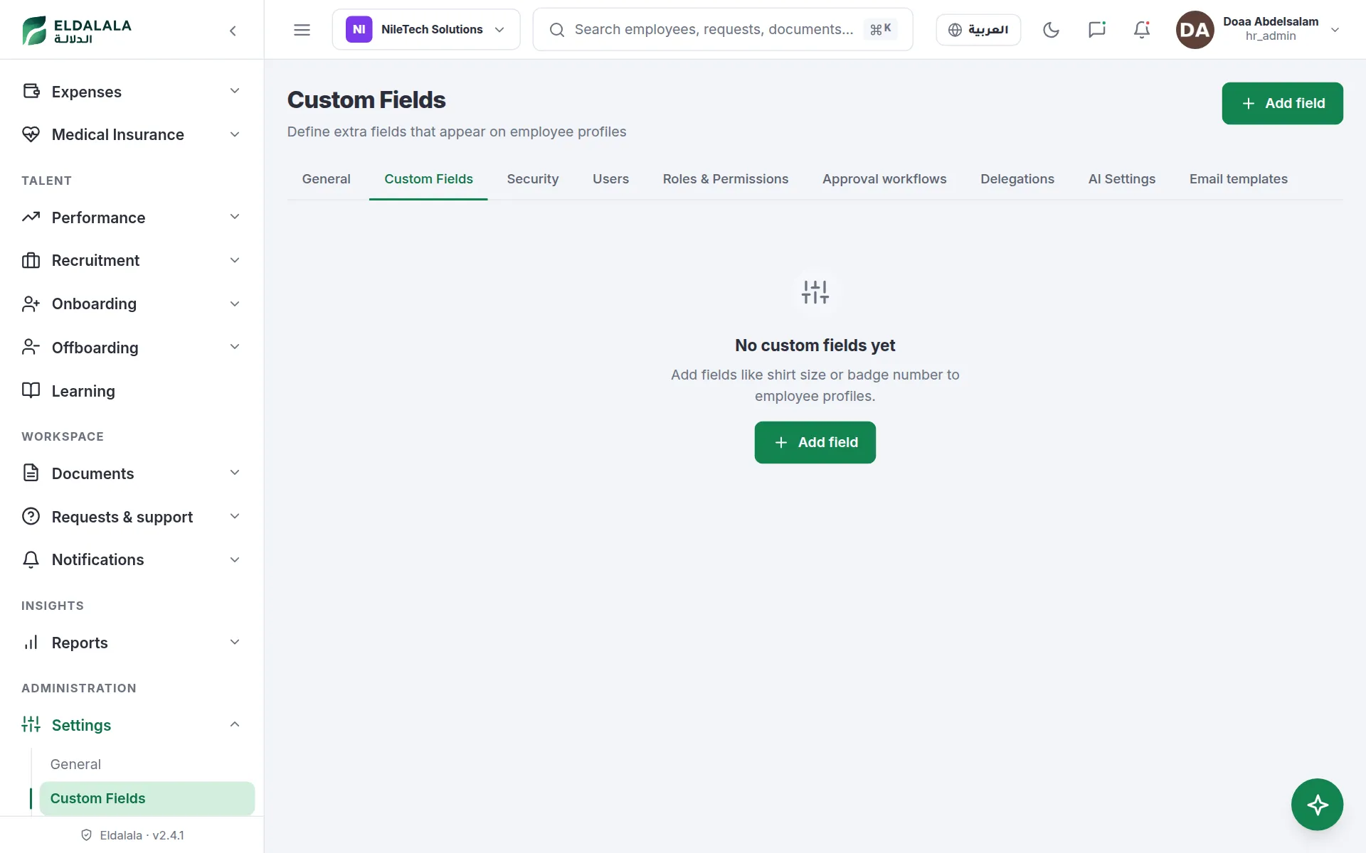 Custom Fields · Eldalala — /custom-fields