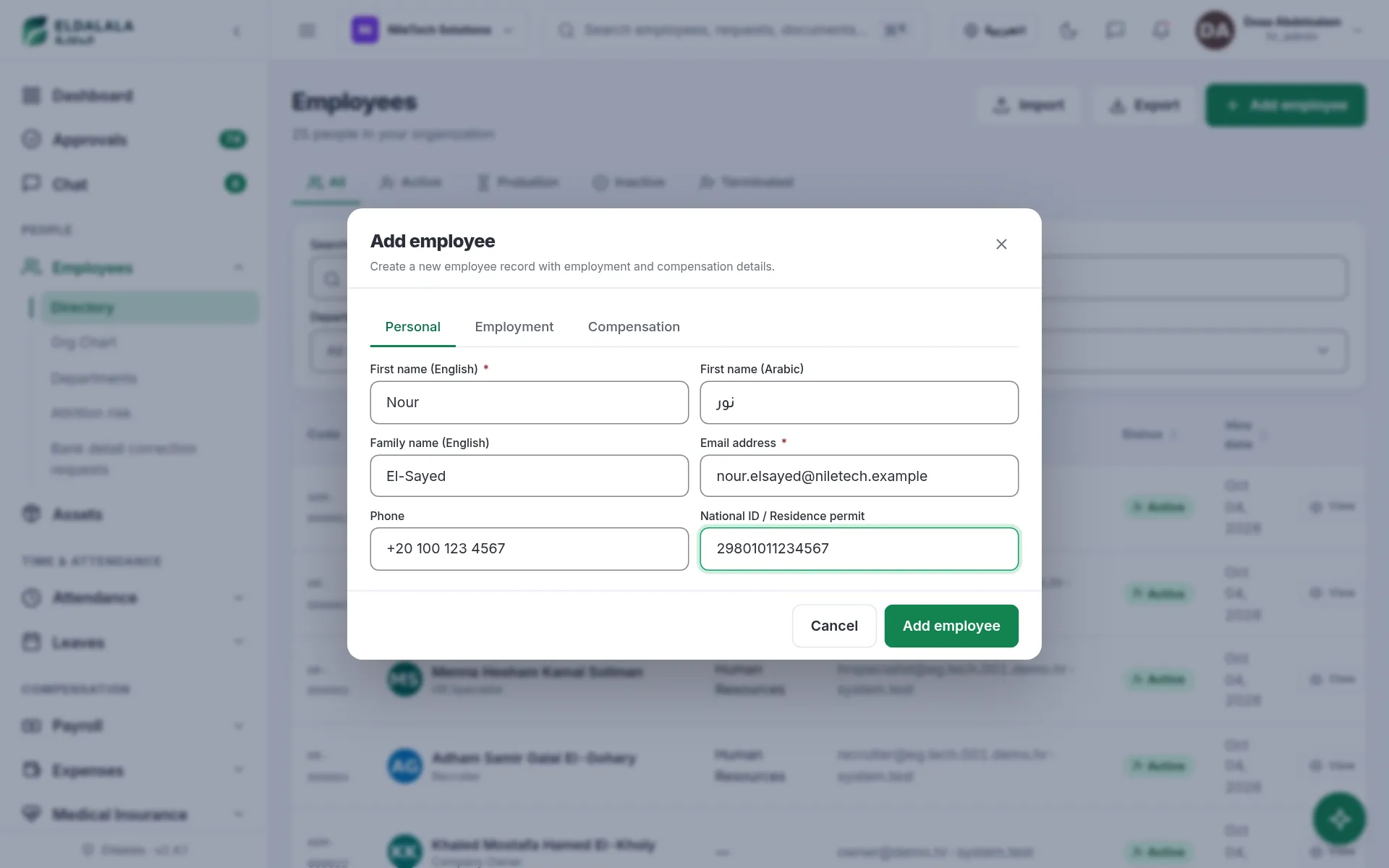 Employees · Eldalala