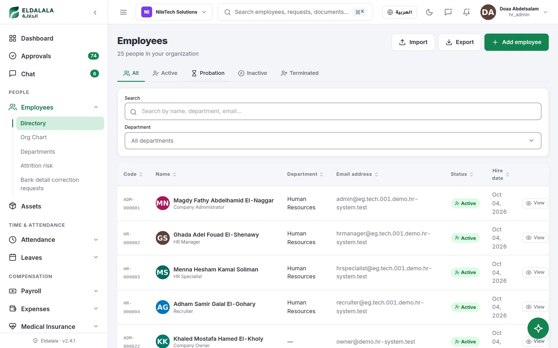 Employees · Eldalala