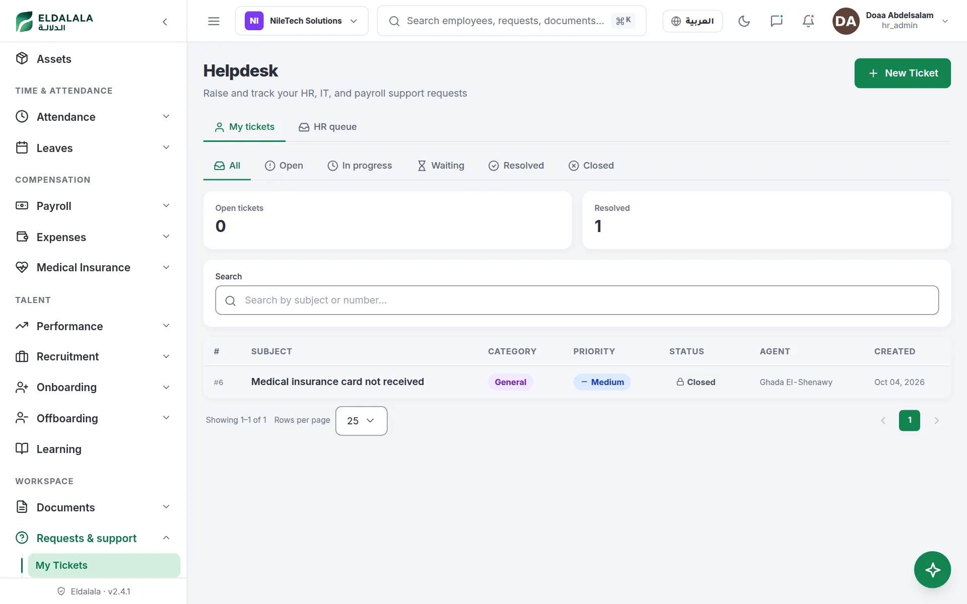 Helpdesk · Eldalala