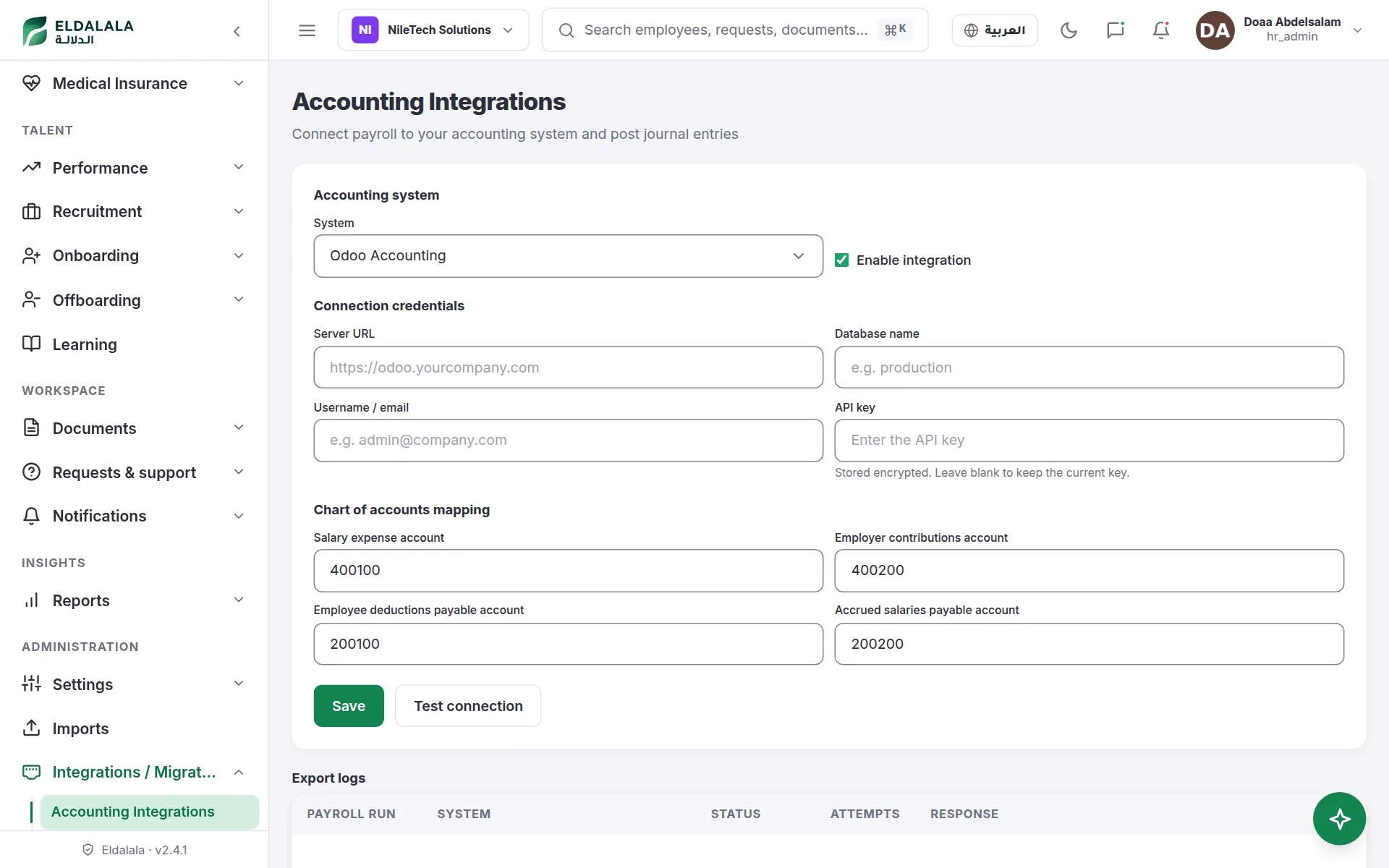 Accounting Integrations · Eldalala — /accounting-integrations