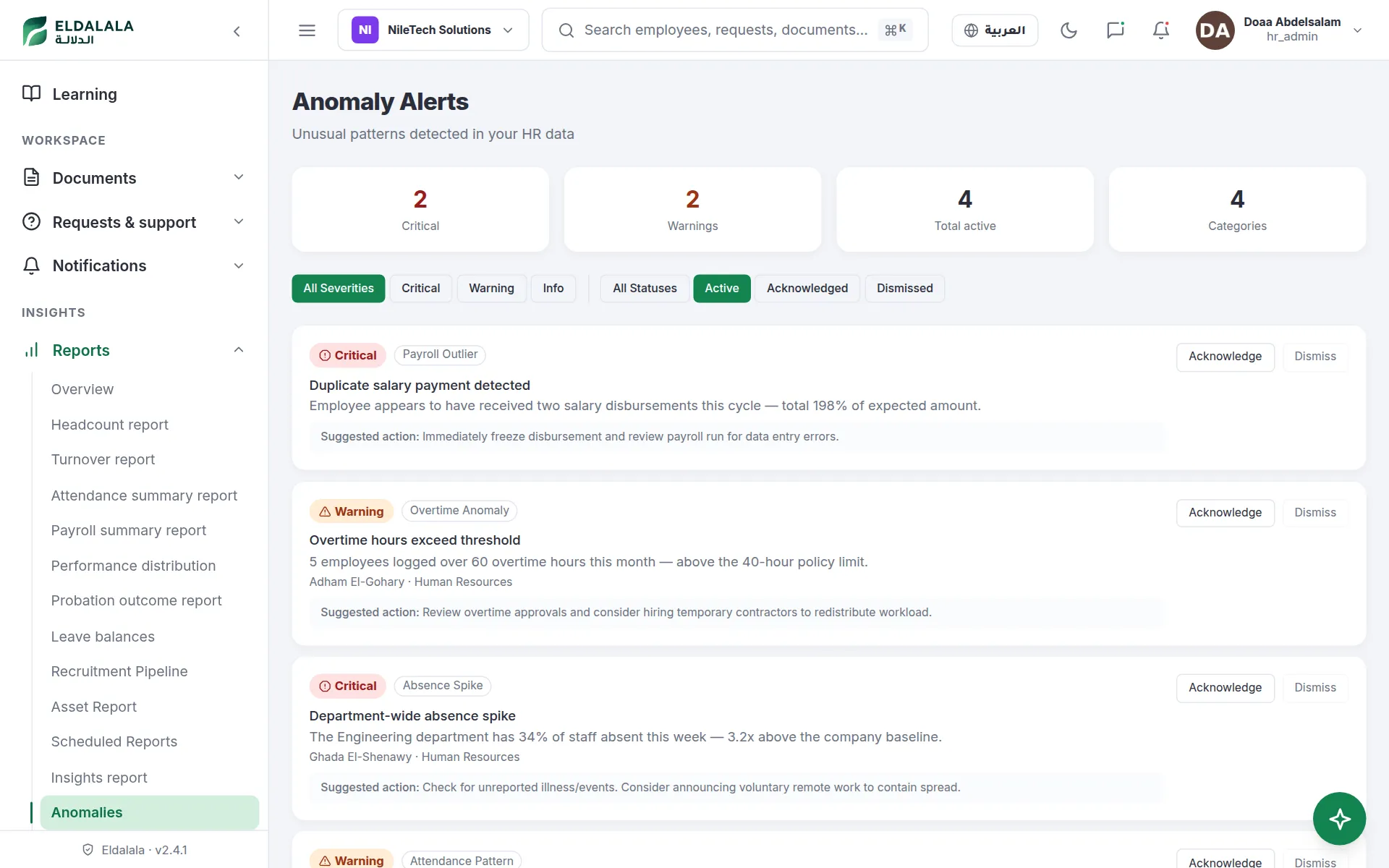 Anomaly Alerts · Eldalala — /anomalies