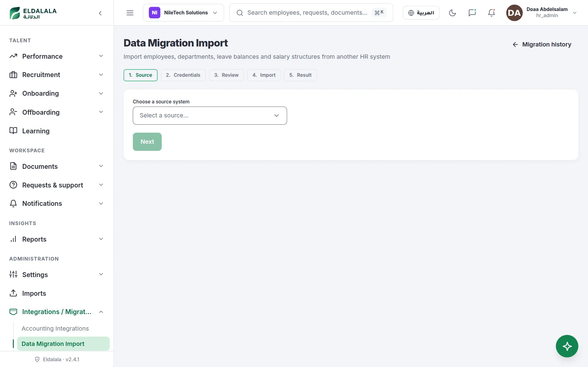 Data Migration Import · Eldalala